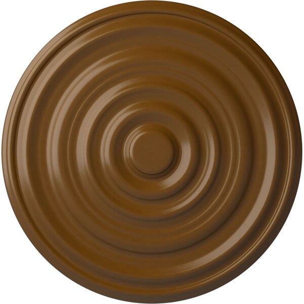 Ekena Millwork Carton Ceiling Medallion (For Canopies up to 3 3/4"), Hand-Painted Smokey Topaz, 17 3/4"OD x 1 3/8"P CM18CASTF - main